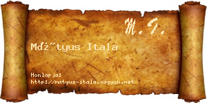 Mátyus Itala névjegykártya